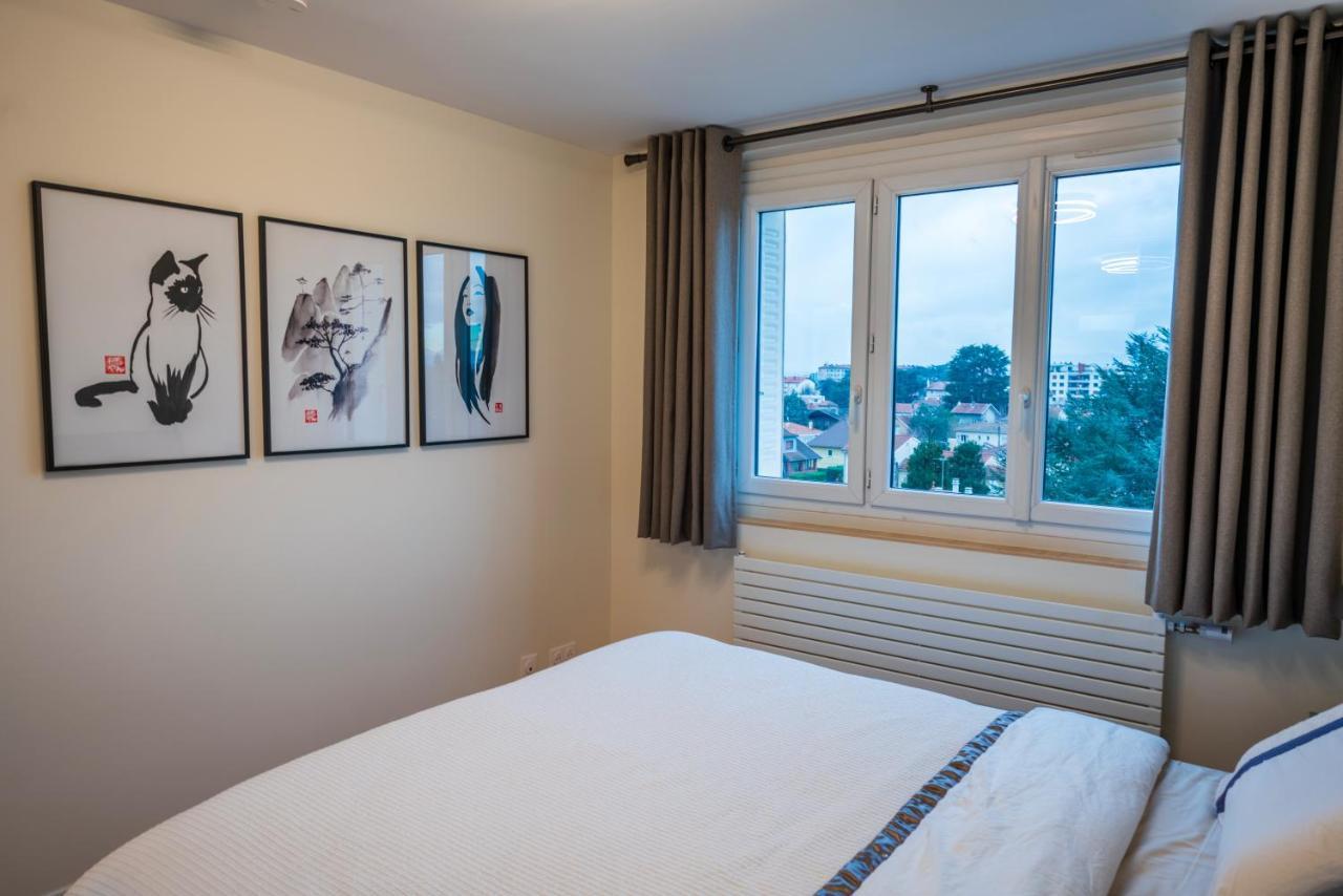 T2 De Standing Climatise Avec Parking Prive, Tram T2 T5, Hopitaux Est Apartment Bron Luaran gambar
